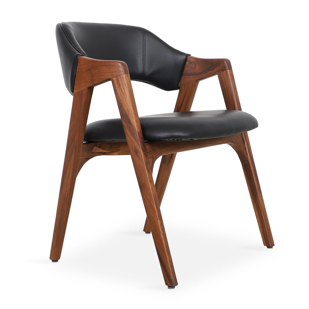 Leather Dining Chair Teak And Leather Chair Ergonomic Design Teak
