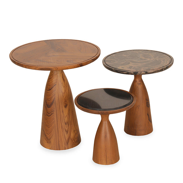 Aniq - Teak Nested Table Set of 3
