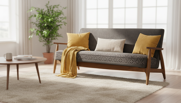 Aronui - Three Seater Teakwood Sofa | Alankaram