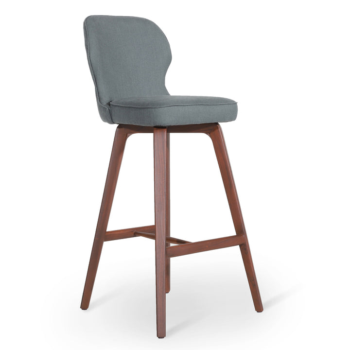 Besili - Teakwood High / Bar Chair with Light Green