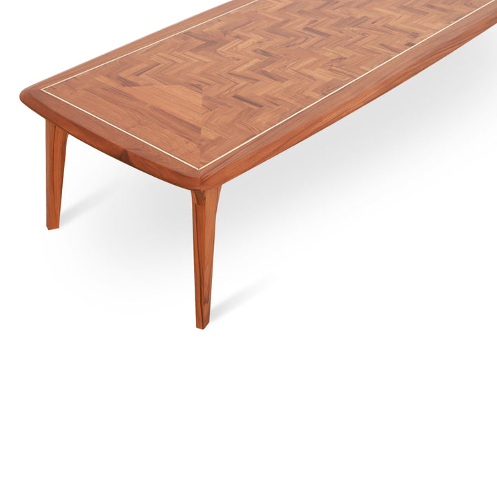 Prisma – Teakwood Center Table with Brass - Alankaram
