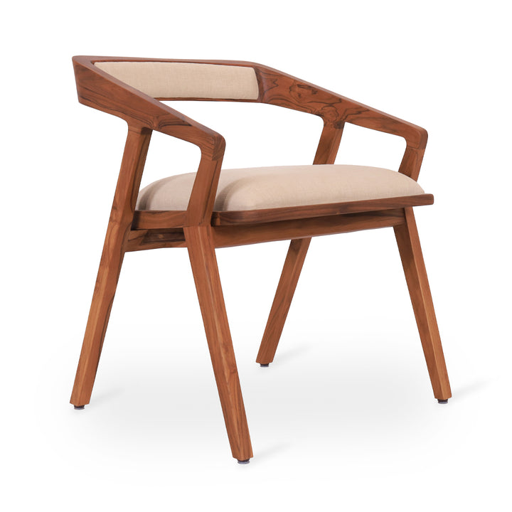Casilla - Teakwood Chair with Cream Fabric