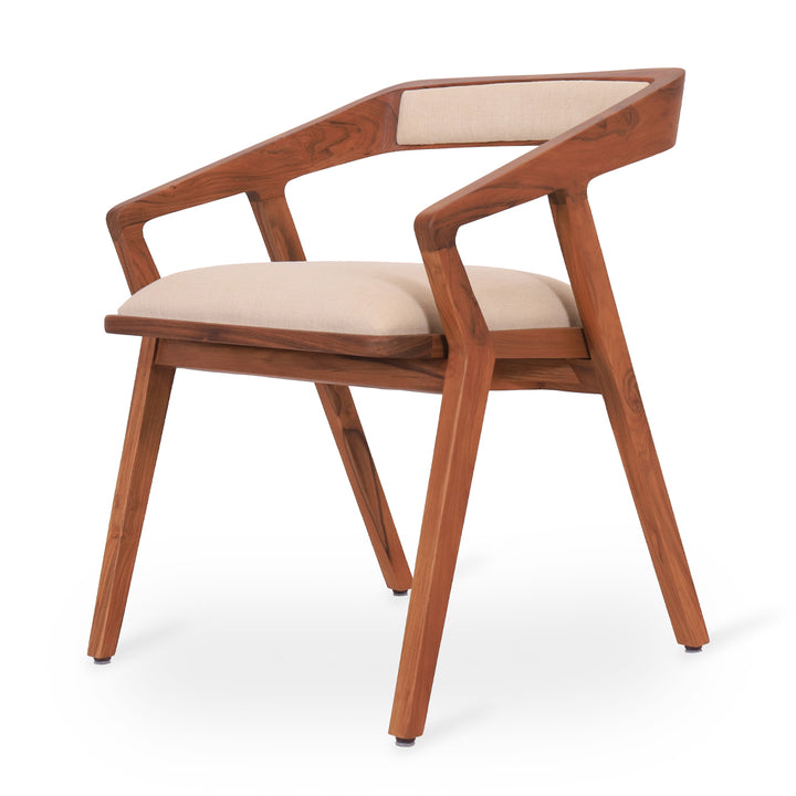 Casilla - Teakwood Chair with Cream Fabric
