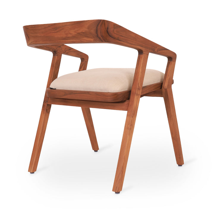 Casilla - Teakwood Chair with Cream Fabric