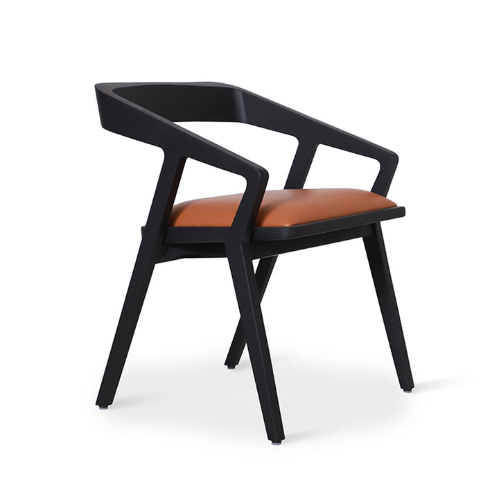 Casilla - Solidwood Dining Chair with Tan Leatherette