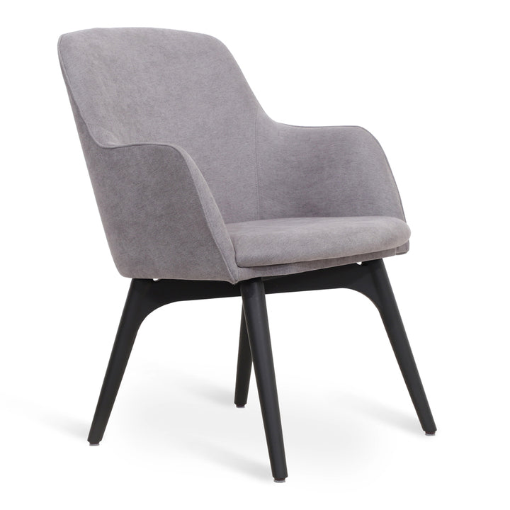 Dolt - Solidwood Dining Chair with Grey Fabric