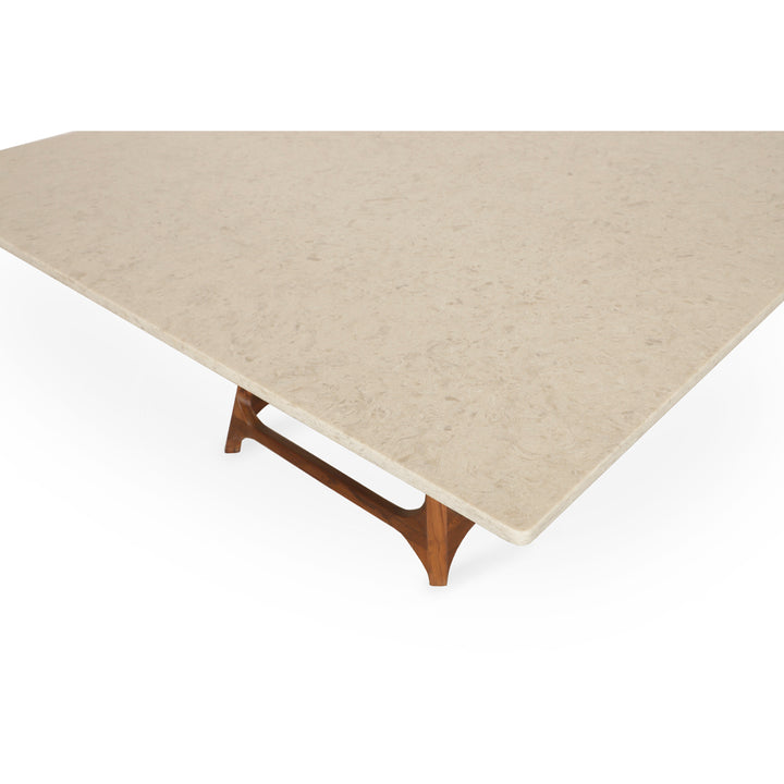 Dolgu - Teakwood Dining table with Stone Top