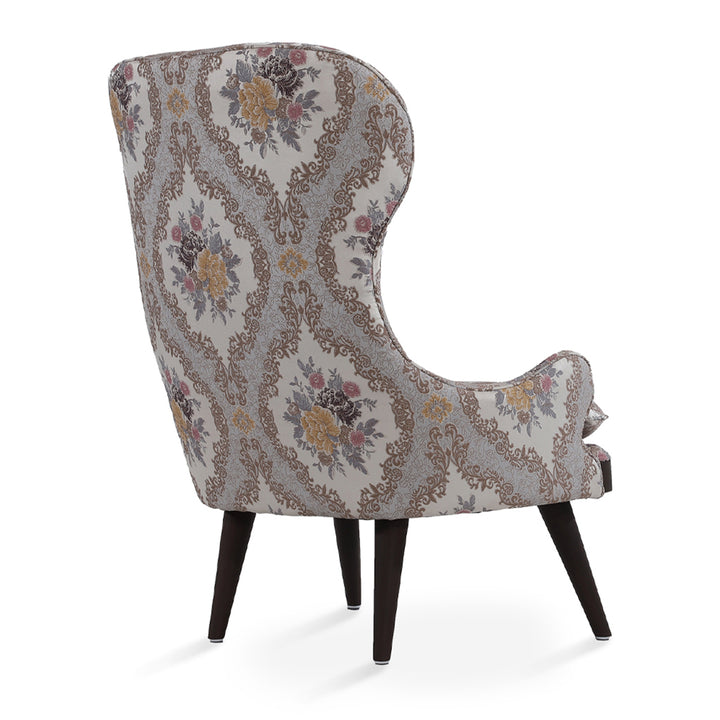 Dubu - Lounge Chair with Multicolor Printed Fabric
