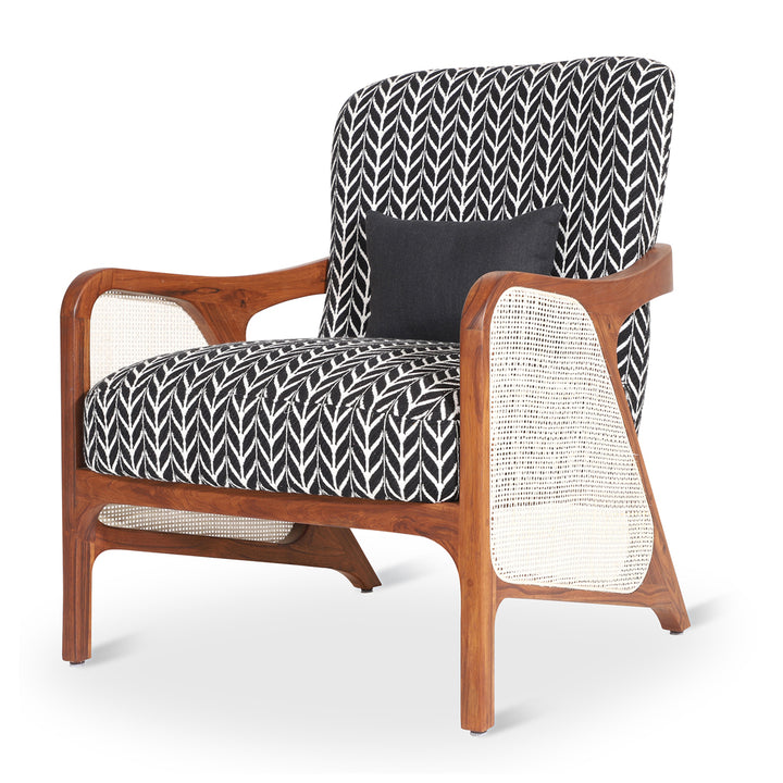 Egri - Teakwood Lounge Chair with Rattan