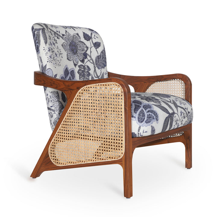 Egri - Teakwood Lounge Chair with Rattan