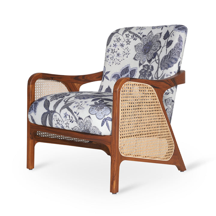 Egri - Teakwood Lounge Chair with Rattan
