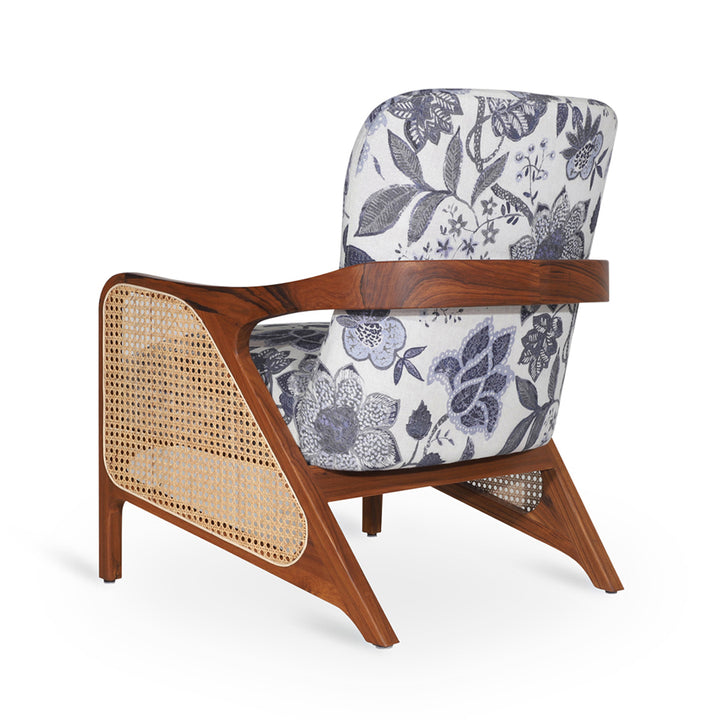 Egri - Teakwood Lounge Chair with Rattan