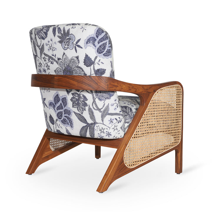 Egri - Teakwood Lounge Chair with Rattan
