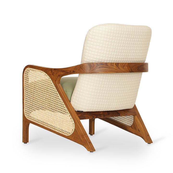 Egri - Teakwood Lounge Chair with Rattan