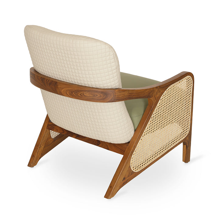 Egri - Teakwood Lounge Chair with Rattan