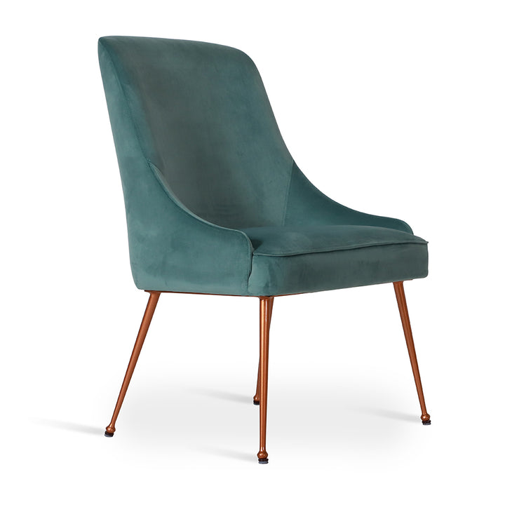 Faraja - Dining Chair with Green Fabric