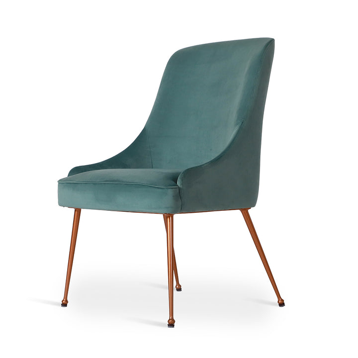 Faraja - Dining Chair with Green Fabric