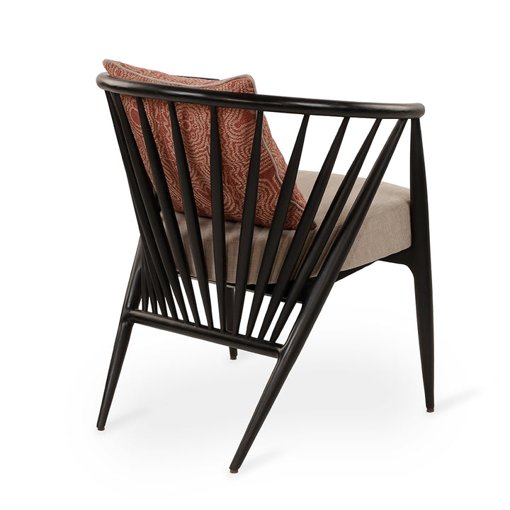 Hloma - Solidwood Dining Chair With Grey Fabric