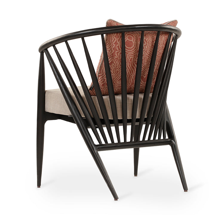 Hloma - Solidwood Dining Chair With Grey Fabric