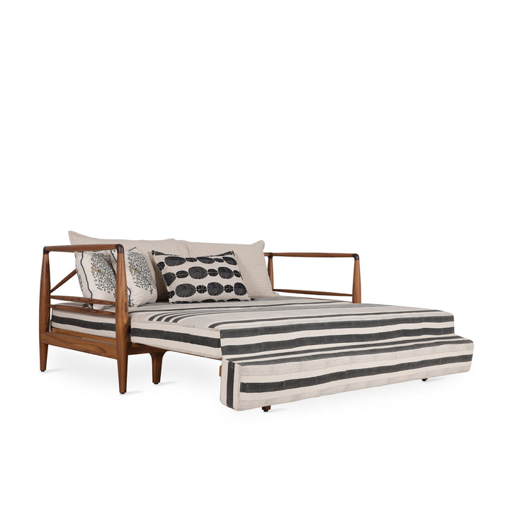 Ikili - Teakwood Three Seater Sofa Cum Bed
