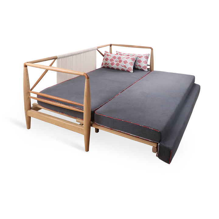 Ikili - Solidwood Three Seater Sofa Cum Bed