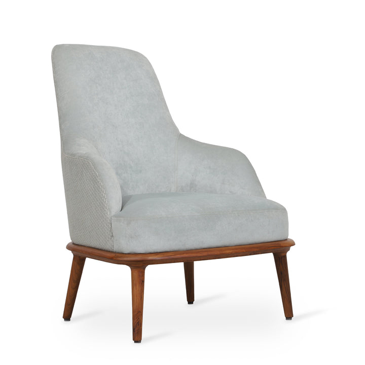 Iyi - Lounge Chair with Ligh Blue Fabric