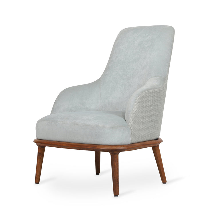 Iyi - Lounge Chair with Ligh Blue Fabric