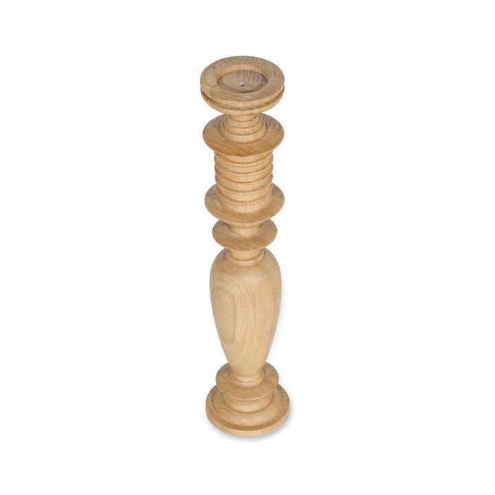 Wooden Candle Stand, Natural Color - Alankaram