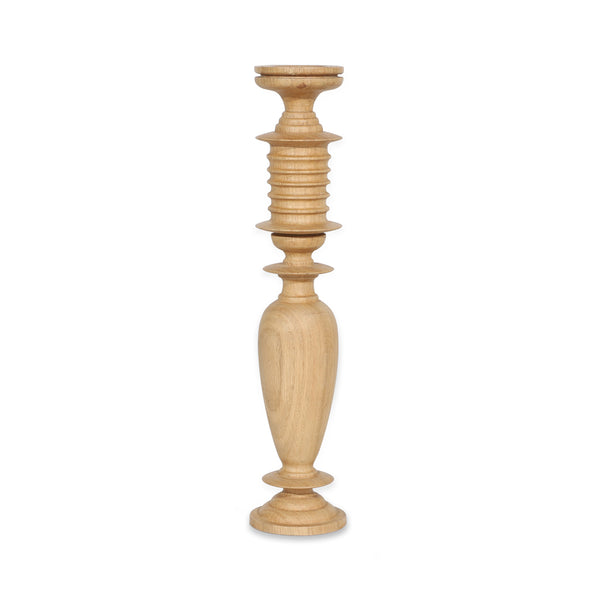 Wooden Candle Stand, Natural Color - Alankaram