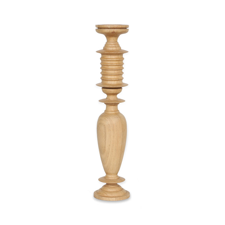 Wooden Candle Stand, Natural Color - Alankaram