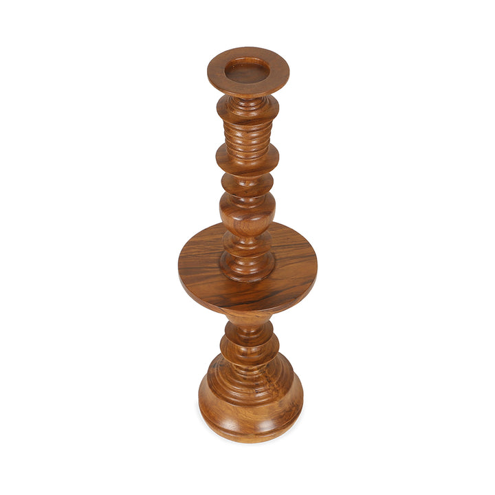 Wooden Candle Stand - Alankaram