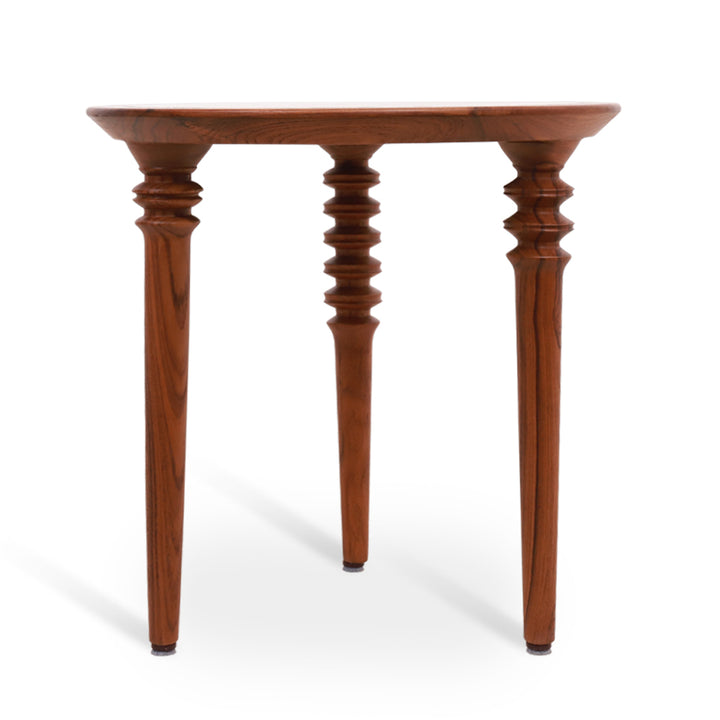 Marami - Teakwood Side Table with Artwork - Alankaram