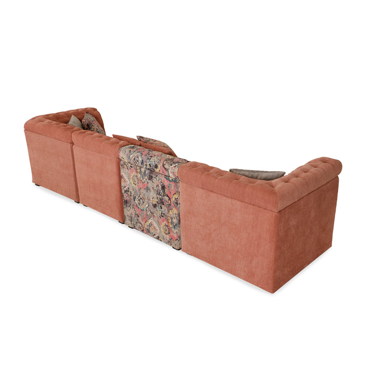 Megharia - Four Seater sofa with Pouffe