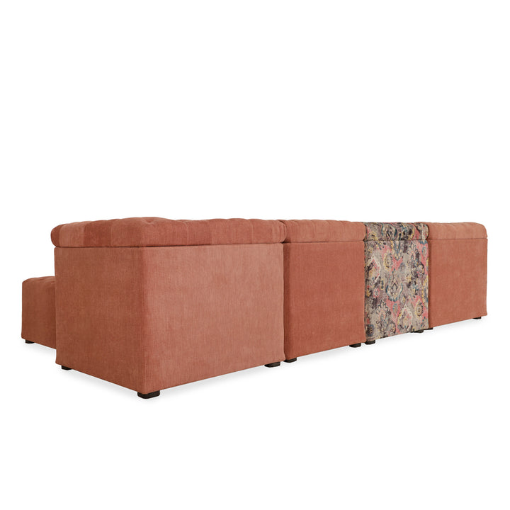Megharia - Four Seater sofa with Pouffe