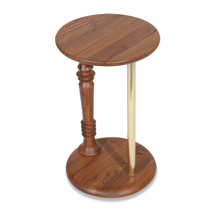 Mimilo – Teakwood Table with Brass - Alankaram