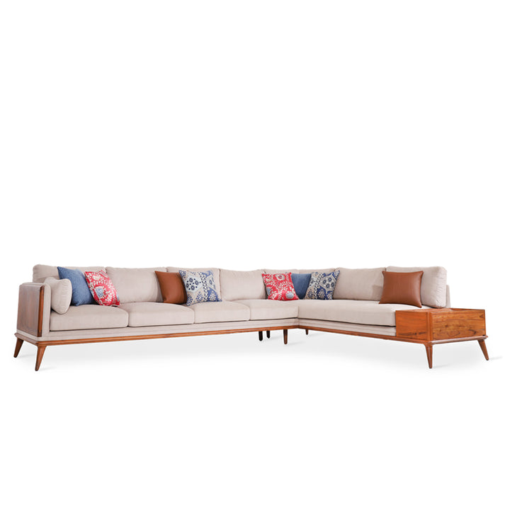 Mysig - Teakwood Seven Seater Sofa