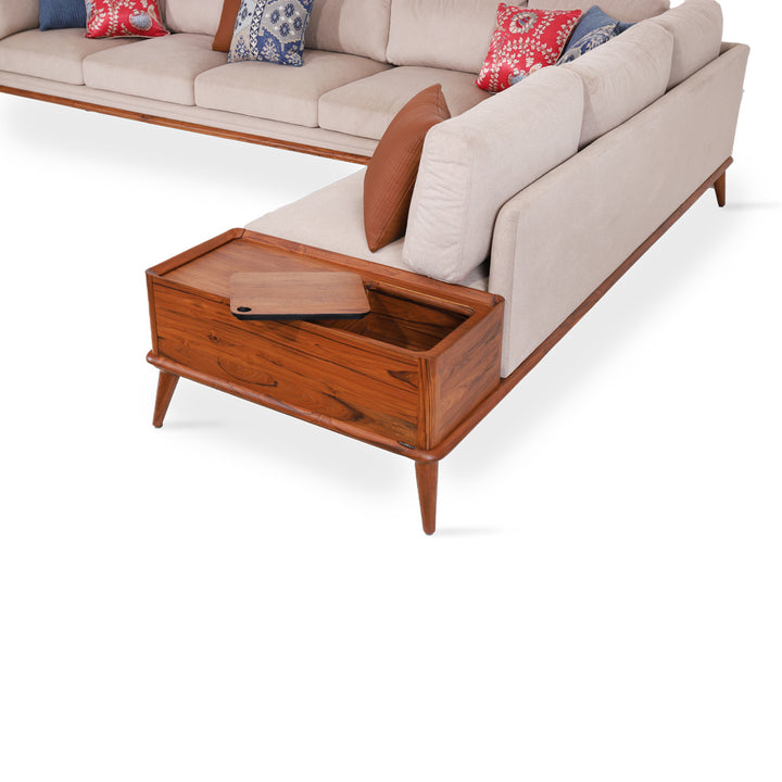 Mysig - Teakwood Seven Seater Sofa
