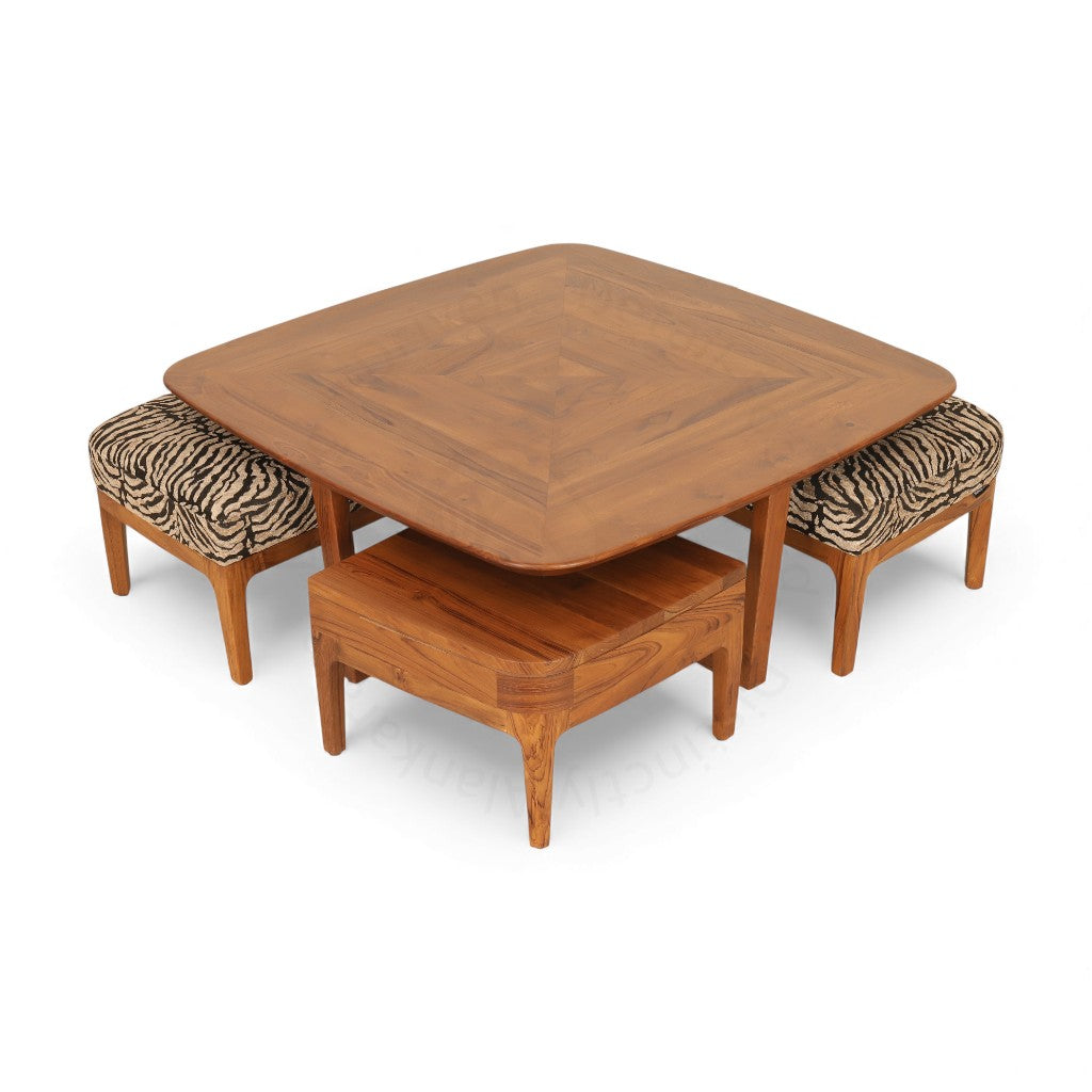 Nested Center Table Kiota Teakwood Nested Center Table | Alankaram
