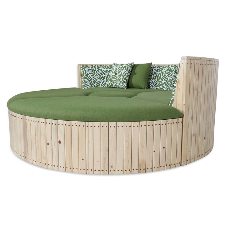 Oddeli - Reconfigurable Outdoor Sofa with Green Fabric