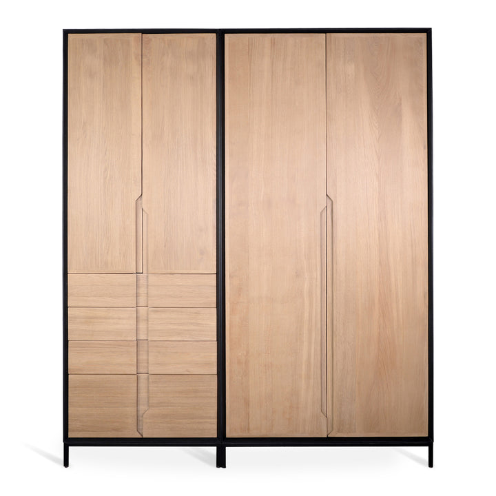 Orman Solidwood Wardrobe with Metal Legs
