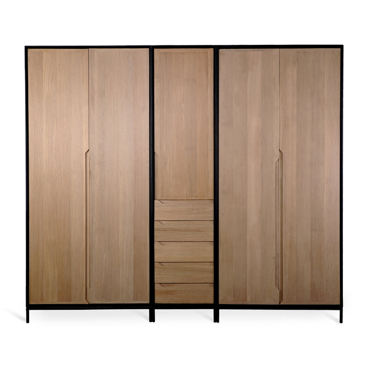 Orman Solidwood Wardrobe with Metal Legs