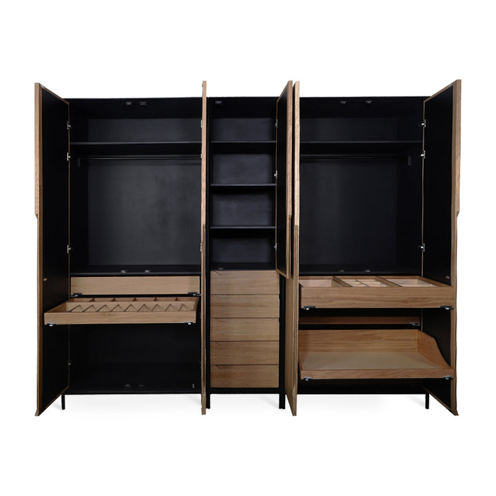 Orman Solidwood Wardrobe with Metal Legs