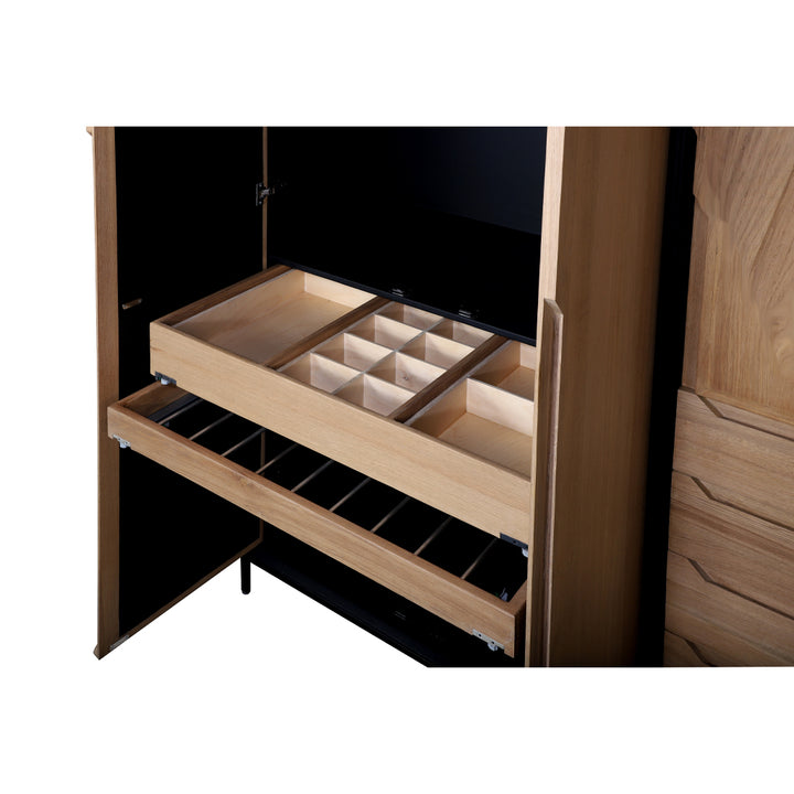 Orman Solidwood Wardrobe with Metal Legs