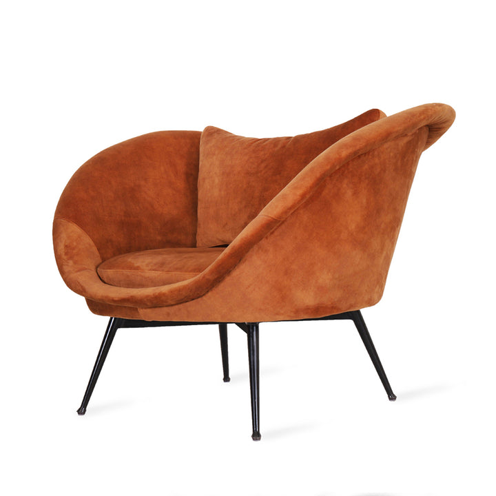 Paligo - Lounge Chair with Red Fabric