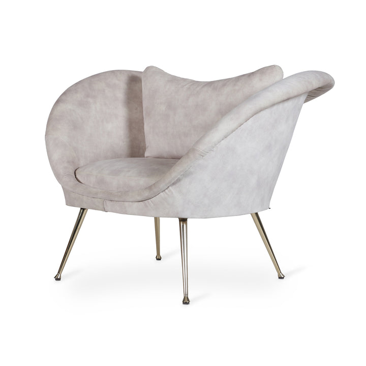 Paligo - Lounge Chair with White Fabric