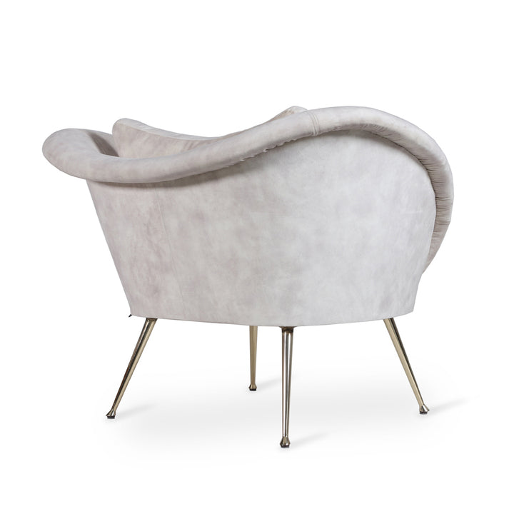 Paligo - Lounge Chair with White Fabric