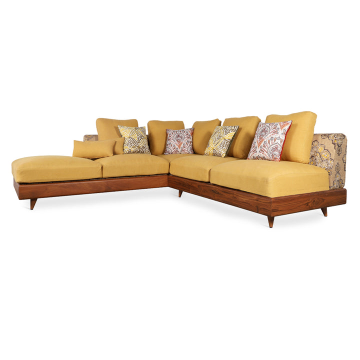 Parlak - Five Seater Teakwood Sofa