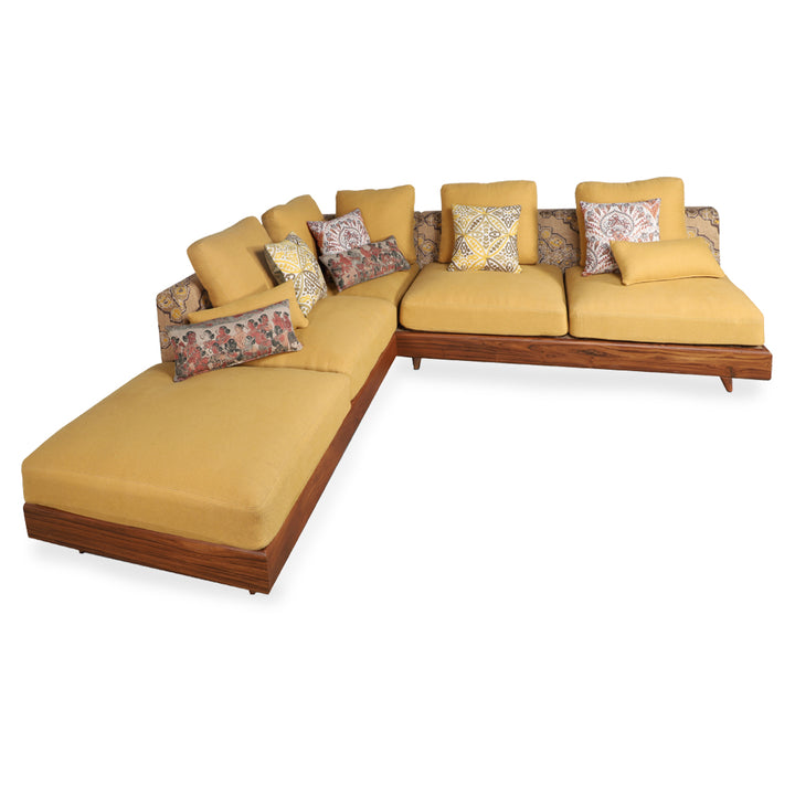 Parlak - Five Seater Teakwood Sofa