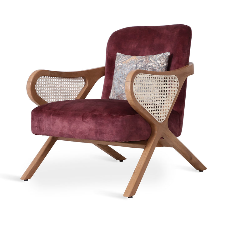 Patahi - Lounge Chair With Rattan Back