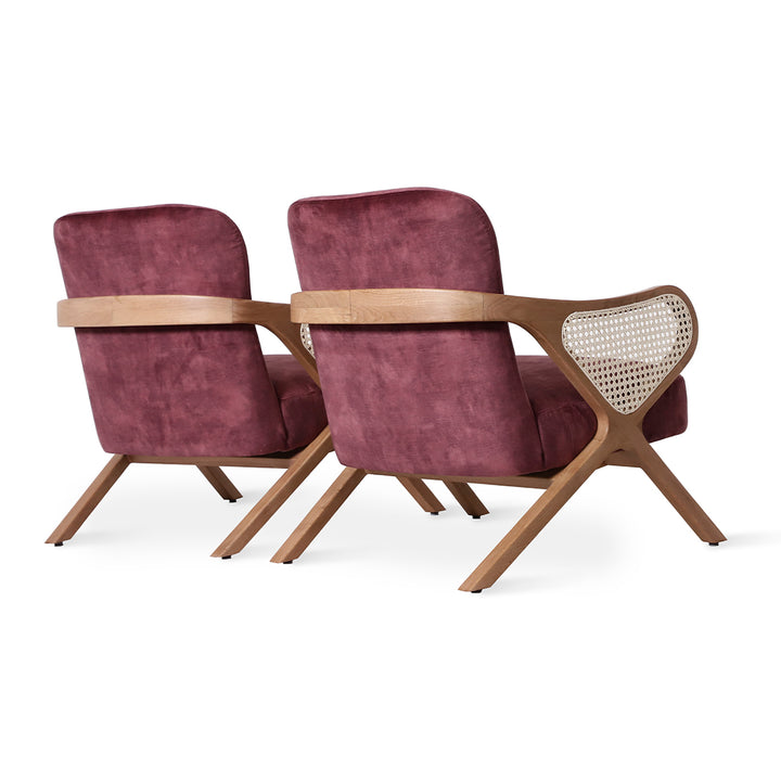 Patahi - Lounge Chair With Rattan Back